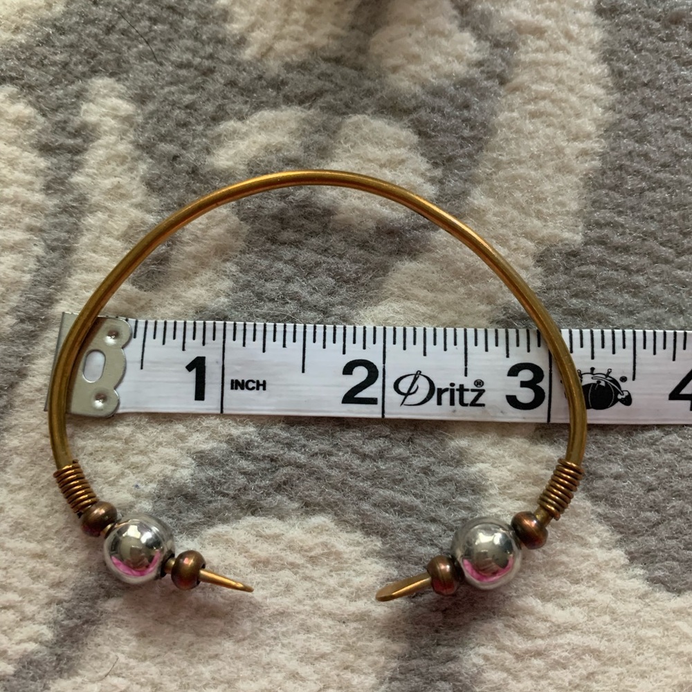 Genuine Copper and silver bracelet adjustable - Picture 3 of 3
